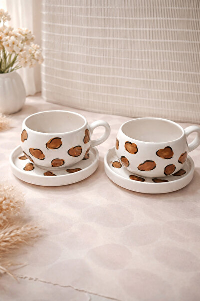 RGS HOMELİFE 2'li El Yapımı Seramik Kupa Seti, Kahve, Espresso ve Çay Kupa Se...