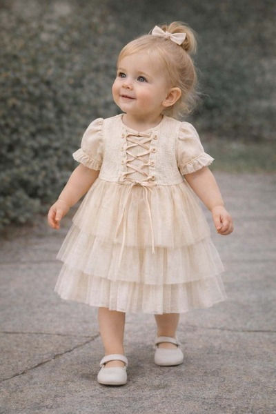 WONDRESS BABY Baby Girl Dress Ecru