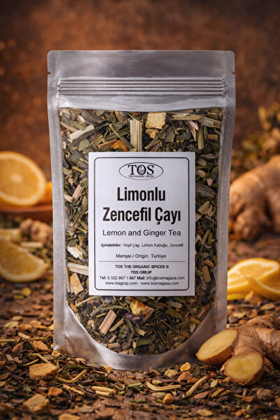 TOS The Organic Spices 100 جرام شاي بالليمون والزنجبيل - الأول شاي الليمون وا...