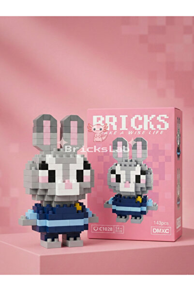Bricks Mini Judy Hopps Zootropolis 2 Disney Yapboz 3D Puzzle Figür