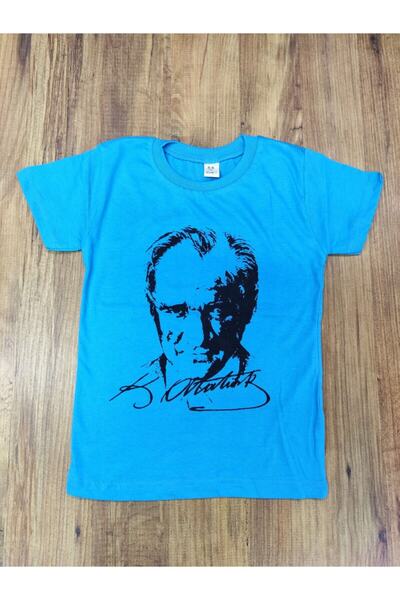 NOBLE STORE Унисекс детска тениска в синьо Ататюрк 23 април