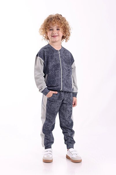 Mixima 3-4-5-6 Yaş Erkek Çocuk Fermuarlı Mevsimlik Iki Iplik Alt Üst Ikili Eş...