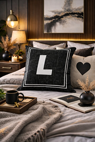 SasoHome Slovo L - Dekorativno slovo na crnoj pozadini Digitalna štampa komad...