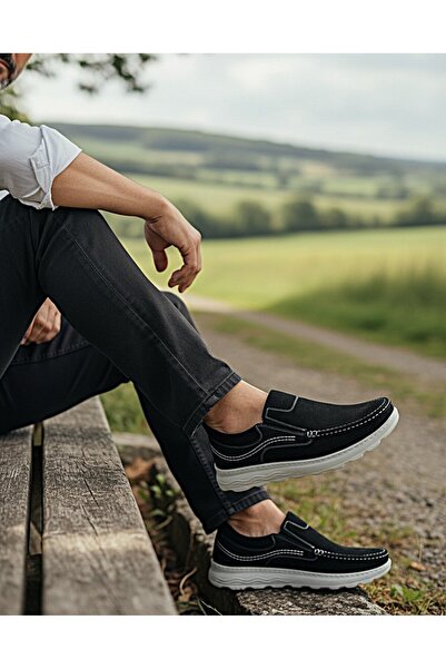 KAFKASLAR AYAKKABI حذاء رجالي رياضي بدون أربطة، مصنوع من الجلد الطبيعي، مناسب...