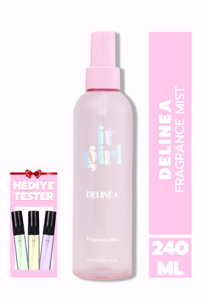 It Girl Delina Body Mist Vücut Spreyi 240 ml – Gül Notalı Çiçeksi ve Meyvemsi...