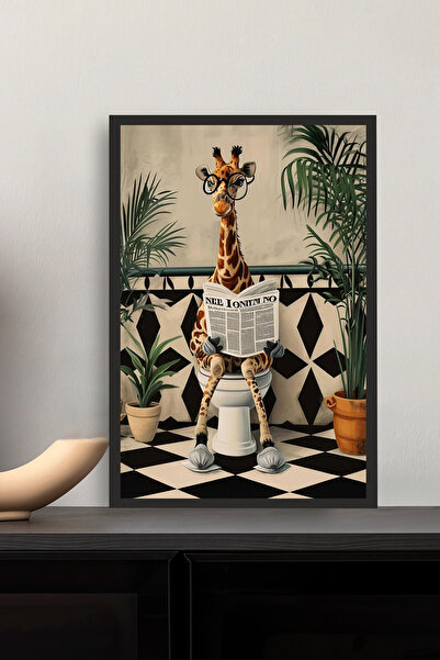 Cadran Kedi tasarımlı Çerçeve Görünümlü Mdf Tablo