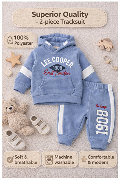 Lee Cooper Trening baieti Baby, colectia 2025, 100% poliester, marimea 6M, culoare Bleumarin