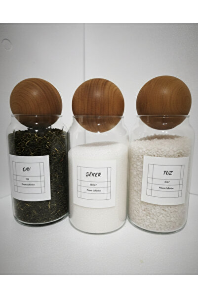 ÖZ HOME 3 عبوات زجاجية للتخزين بغطاء دائري سعة 1130 مل