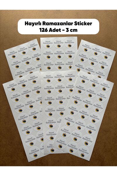 hdsticker 126 Adet Hayırlı Ramazanlar Ramazan Süsleme Paketleme Ambalaj Temal...