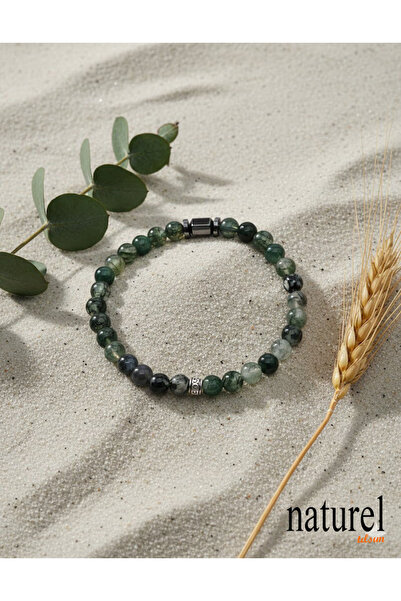 Naturel Tılsım سوار من حجر العقيق الأصلي مقاس 6 مم للجنسين