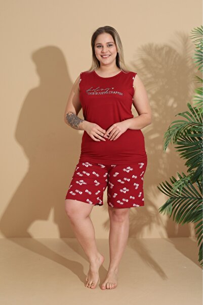 Temporium Women's Milan Fabric Large Size Curve Printed Patterned Shorts Paja...