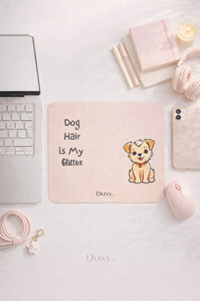 Duxy Sevimli Köpek Mouse Pad, 21x17 cm, Kauçuk Kaymaz Taban, Ev, Ofis ve Oyun...