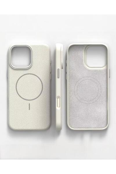 KILIF HOUSE Iphone Uyumlu Deri Alcantara Magsafe Destekli Kılıf