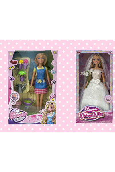 pinponi-x Manken Bebek Gelin Ve Çiftçi 30CM