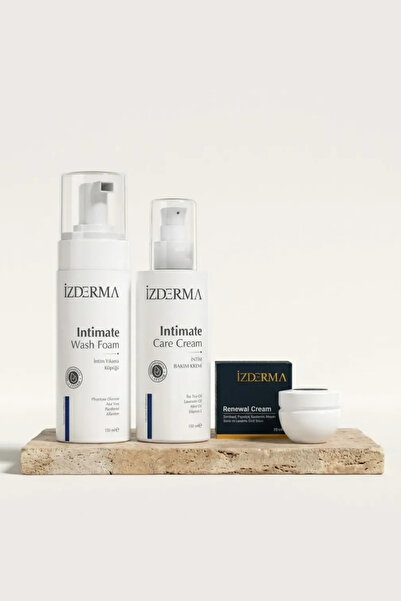 izderma Renewal Cream 20 ml Intim Bakım Kremi Ve Intim Yıkama Köpüğü 3'lü Set...