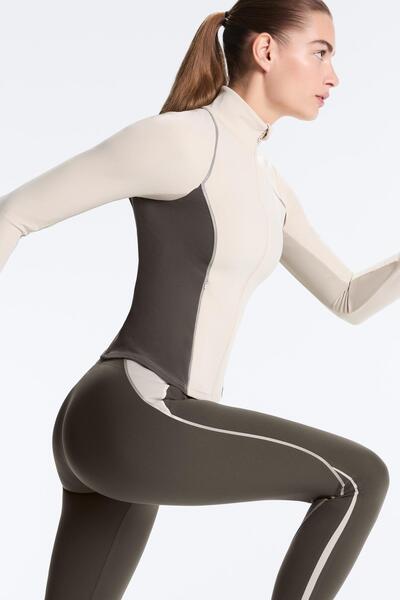 Oysho Light warm fosforlu teknik ceket