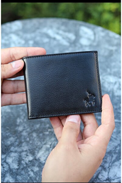 LEWİS POLO Dras Hakiki Deri Bol Kartlıklı Kullanışlı Siyah Erkek Cüzdanı