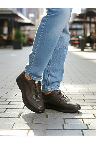 Derimoda Genuine Leather Casual Women's Brown Shoes