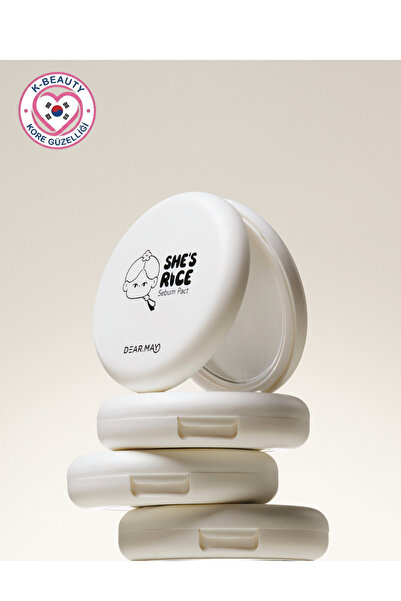 DEAR.MAY She's Rice Sebum Pact Clear White - Pirinç Özlü Mat Görünümlü Sabitl...