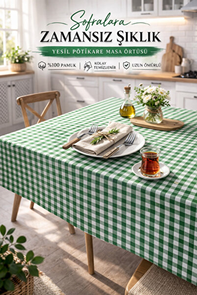 MUK's Küçük Kare Desen Pötikareli Masa Örtüsü, Sofra Bezi, Piknik Örtüsü 170 ...