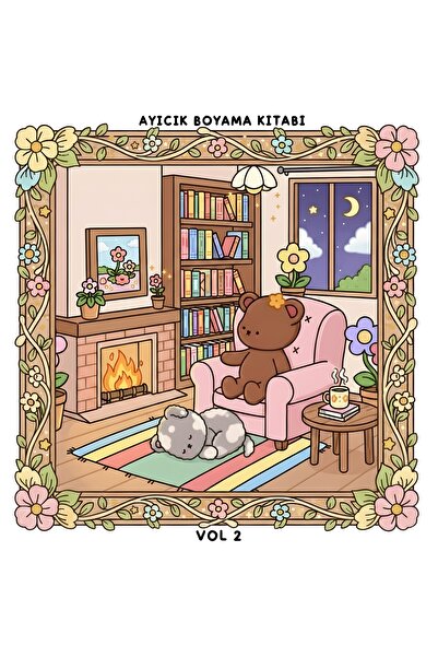 M&H Coloring Ayıcık Vol 2 - 21x21 cm Boyama kitabı Çocuk ve Yetişkinler için