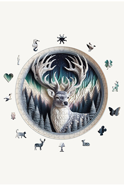NCPUZZLES Özel Figürlü Ahşap Puzzle - GEYİK (DEER) - 27 cm x 27 cm YAPBOZ