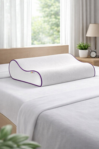 MUK's %100 Visco Ortopedik Boyun Yastığı – Boyun Destekli, Seyahat Çantalı