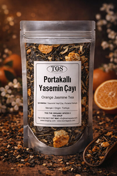 TOS The Organic Spices شاي الياسمين - بالبرتقال، 40 جم، الأول جودة) شاي الياس...