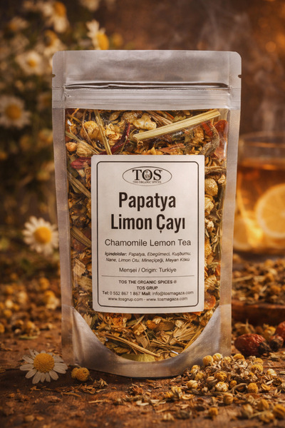 TOS The Organic Spices 100 جرام شاي ليمون البابونج - شاي ليمون البابونج (1. ا...