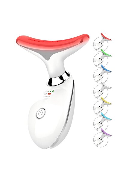 Viacare 7 Color LED Facial & Neck Beauty Device with EMS – Lifting Massage & ...