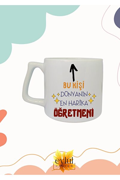 Eylül Design Teacher Themed Special Design Printed Luxury Ceramic Mug Cup Tea...
