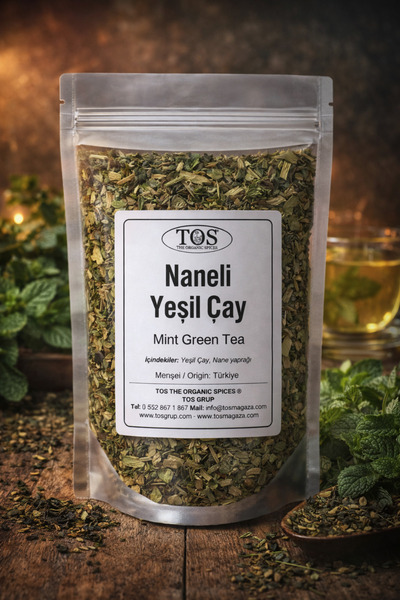 TOS The Organic Spices Green Mint Tea - Mint, 40 G, 1St Quality