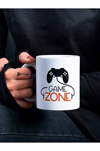 Eylül Design كوب مطبوع بتصميم خاص للاعب مكتوب عليه Game Zone، كوب هدية للشاي ...