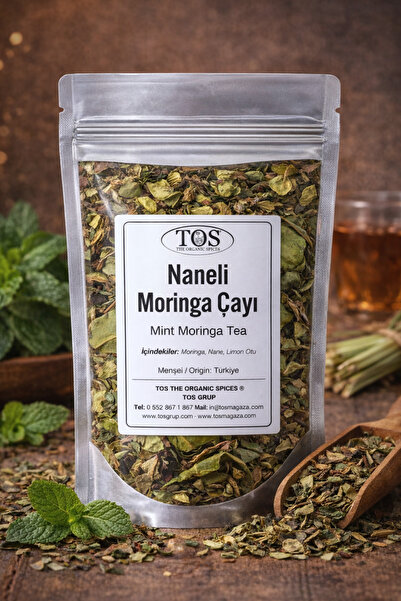 TOS The Organic Spices 100 جرام شاي المورينجا - بالنعناع والنعناع (1. الجودة)