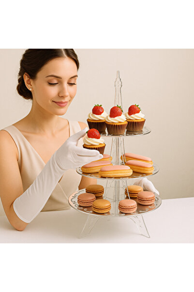 OEM Suport prajituri, brioșe, candybar cu 3 niveluri demontabile, plexiglas t...