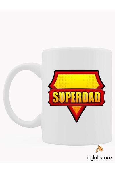 Eylül Design كوب مطبوع بتصميم خاص للأب من Superdad هدية عيد الأب