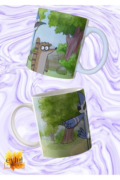 Eylül Design عرض عادي سلسلة مستمرة كاملة جولة مطبوعة تصميم خاص كوب ملون مطبوع