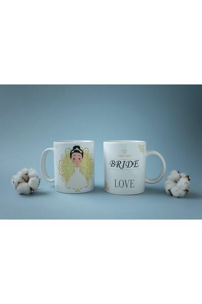 Noname Wedding Themed Bride-Groom Mug Set Special Design Printed Mug Cup