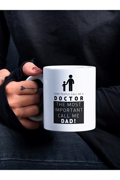 Eylül Design كوب دكتور الأب بتصميم خاص مكتوب مطبوع كهدية لكوب الشاي والقهوة