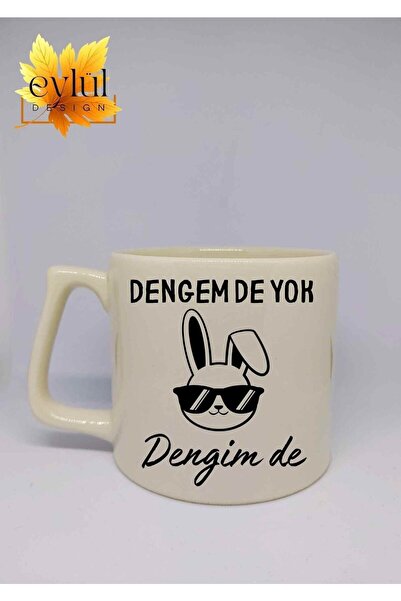 Eylül Design كريم اللون ليس لدي أي توازن مكتوب أيضًا بتصميم خاص كوب سيراميك ف...