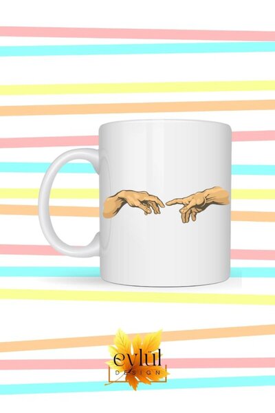 Eylül Design Touch of God Custom Design Printed Mug Cup Gift Coffee Cup