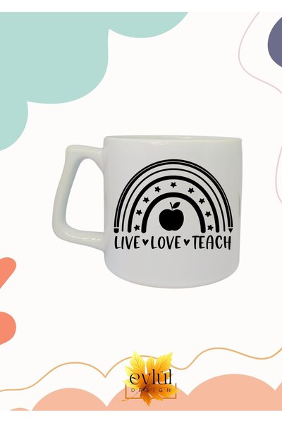 Eylül Design Teacher Themed Special Design Printed Luxury Ceramic Mug Cup Tea...