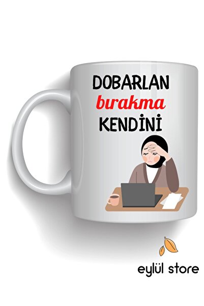 Dobarlan Leaving Self Written Fun Custom Design Hijab Girl Printed Mug Gift
