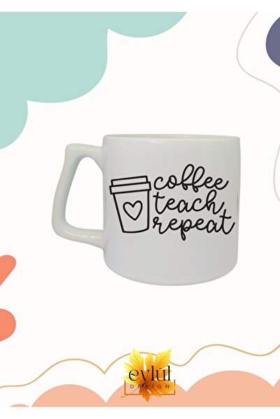 Eylül Design Teacher Themed Special Design Printed Luxury Ceramic Mug Cup Tea...