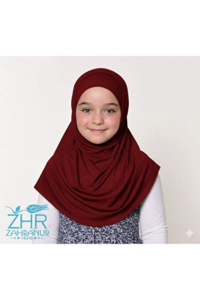 ZAHRANUR HİJAB شال/وشاح عملي من قطعة واحدة للأطفال من سن 6 إلى 11 سنة