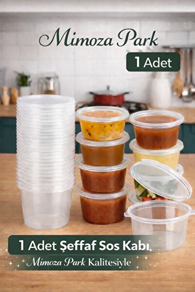 MİMOZA PARK 1 Adet Sızdırmaz 120 ml Mini Saklama Kabı Sosluk Buzluk Kabı, Et ...