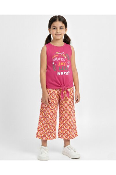 VOY KİDS ДІВЧАТКА ЛІТНЄ 2-3-4-5-6 РОКІВ ТИРІЛ ТИРІЛ ВІСКОЗНА КРОП МОДЕЛЬ Т-ШИ...