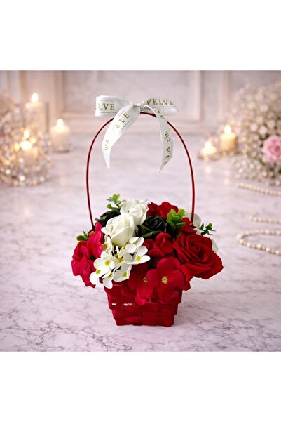 velve Cosulet aniversar Floral Collection, cu plante artizanale, trandafiri s...