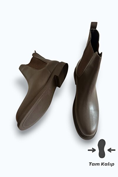 Noliva حذاء تشيلسي أسود للنساء من الجلد الصناعي المرن للاستخدام اليومي