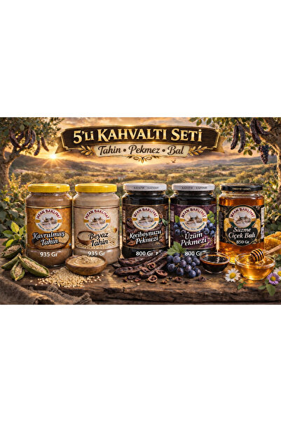 irfan bakliyat 5 li kahvaltı seti ( bal -tahin- pekmez)